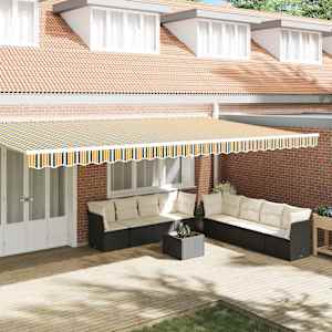 Zaslon tende Zelena in rumena 580 x 20 cm Platno