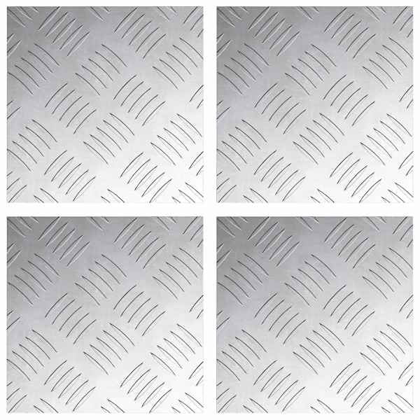 vidaXL Astme katte 4 tk 20 x 20 cm H&otilde;bedane Alumiinium Kandiline