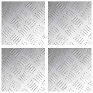 Schodové nášlapy Čtvercový 4 pcs Stříbrná 20 x 20 cm Hliník - obrázek 2