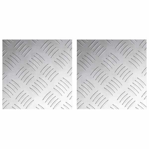 vidaXL Astme katte 2 tk 20 x 20 cm H&otilde;bedane Alumiinium Kandiline
