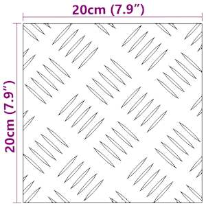 Schodové nášlapy Čtvercový 4 pcs Stříbrná 20 x 20 cm Hliník - obrázek 8