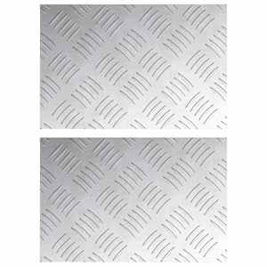 Schodové nášlapy Obdélníkový 2 pcs Stříbrná 30 x 20 cm Hliník - obrázek 2