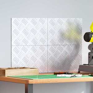 Stopnice Pravokotna 4 pcs srebrna 30 x 20 cm Aluminij