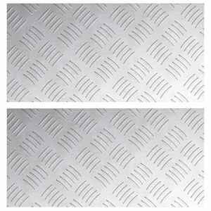 Schodové nášlapy Obdélníkový 2 pcs Stříbrná 40 x 20 cm Hliník - obrázek 2
