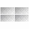 vidaXL Astme katte 4 tk 40 x 20 cm H&otilde;bedane Alumiinium Ristk&uuml;lik