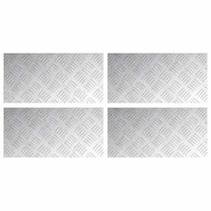 Schodové nášlapy Obdélníkový 4 pcs Stříbrná 40 x 20 cm Hliník - obrázek 2