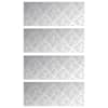 vidaXL Astme katte 4 tk 50 x 20 cm H&otilde;bedane Alumiinium Ristk&uuml;lik