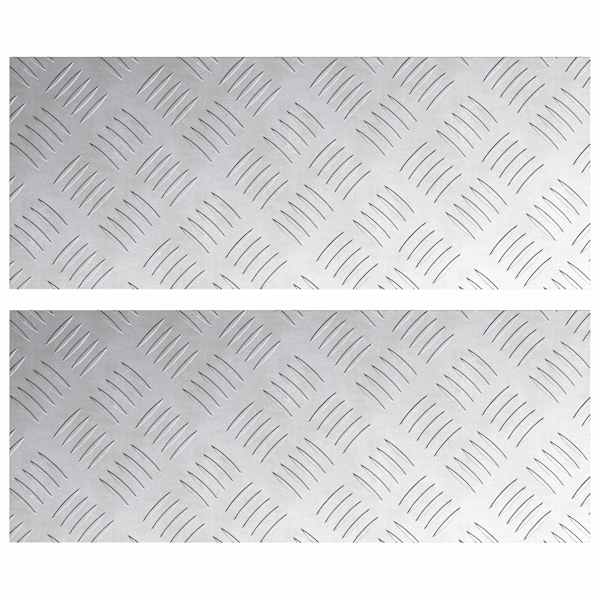vidaXL Astme katte 2 tk 50 x 20 cm H&otilde;bedane Alumiinium Ristk&uuml;lik