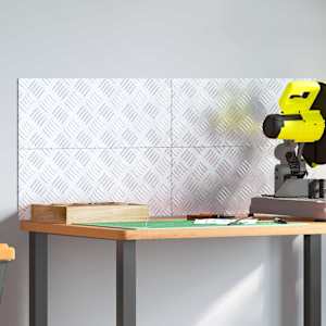 Stopnice Pravokotna 4 pcs srebrna 50 x 20 cm Aluminij