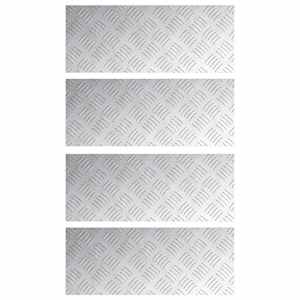 Schodové nášlapy Obdélníkový 4 pcs Stříbrná 50 x 20 cm Hliník - obrázek 2