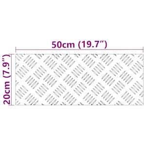 Schodové nášlapy Obdélníkový 4 pcs Stříbrná 50 x 20 cm Hliník - obrázek 8
