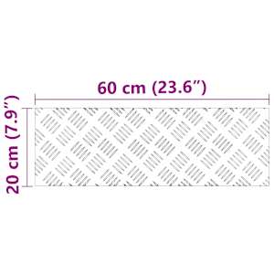 Schodové nášlapy Obdélníkový 4 pcs Stříbrná 60 x 20 cm Hliník - obrázek 8