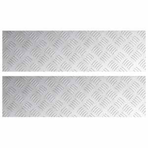 Schodové nášlapy Obdélníkový 2 pcs Stříbrná 70 x 20 cm Hliník - obrázek 2