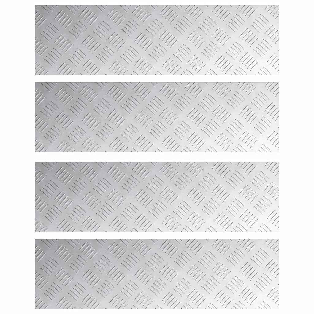 vidaXL Plăci pentru scări din aluminiu 4 bucăți Anti-alunecare 70x20 cm