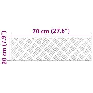 Schodové nášlapy Obdélníkový 2 pcs Stříbrná 70 x 20 cm Hliník - obrázek 8