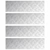 vidaXL Astme katte 4 tk 70 x 20 cm H&otilde;bedane Alumiinium Ristk&uuml;lik