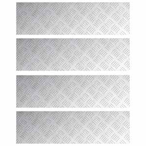 Schodové nášlapy Obdélníkový 4 pcs Stříbrná 70 x 20 cm Hliník - obrázek 2