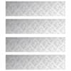 vidaXL Astme katte 4 tk 80 x 20 cm H&otilde;bedane Alumiinium Ristk&uuml;lik