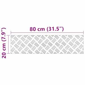 Schodové nášlapy Obdélníkový 2 pcs Stříbrná 80 x 20 cm Hliník - obrázek 8