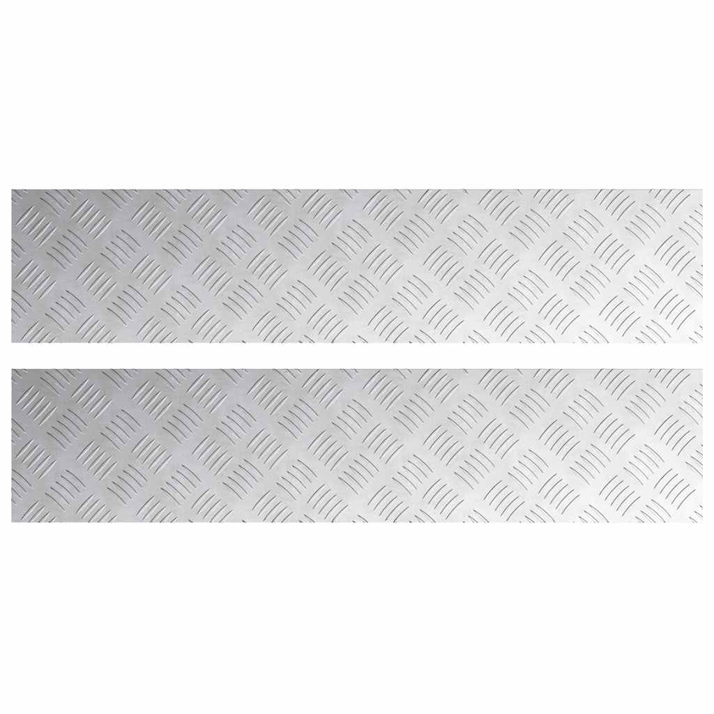 vidaXL Plăci de Aluminiu cu Model 2 pcs Anti-Alunecare 90x20 cm