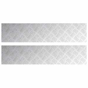 Schodové nášlapy Obdélníkový 2 pcs Stříbrná 90 x 20 cm Hliník - obrázek 2