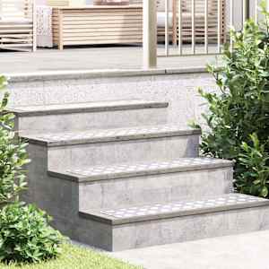 Stopnice Pravokotna 4 pcs srebrna 90 x 20 cm Aluminij