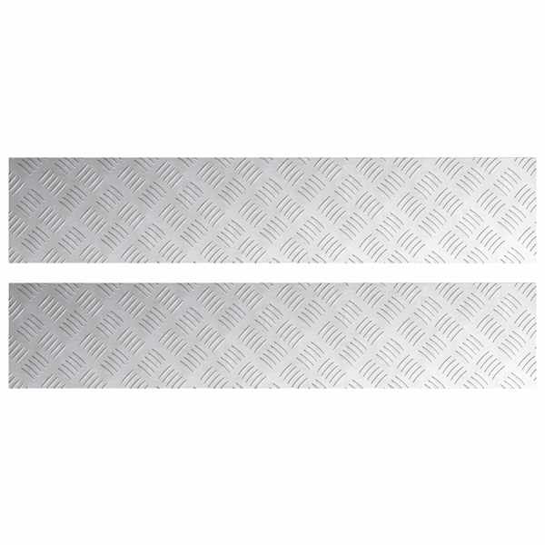 vidaXL Astme katte 2 tk 100 x 20 cm H&otilde;bedane Alumiinium Ristk&uuml;lik