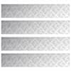 vidaXL Astme katte 4 tk 100 x 20 cm H&otilde;bedane Alumiinium Ristk&uuml;lik