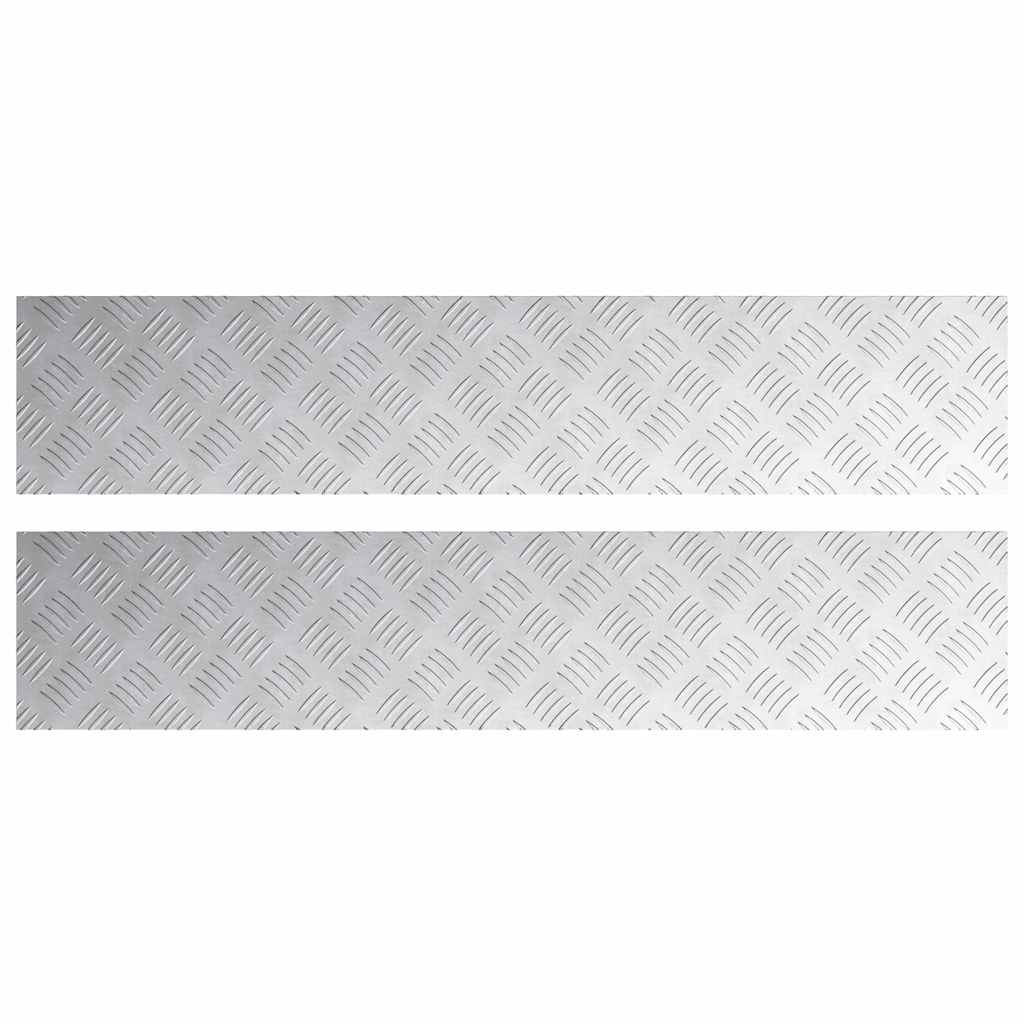 vidaXL Plăci cu Pătrățele din Aluminiu set de 2 Anti-Alunecare 100x20 cm