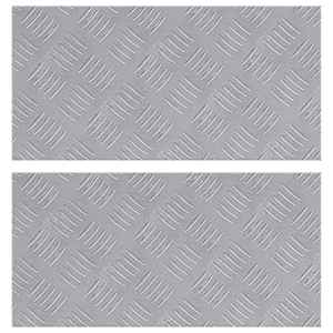 Stopnice Pravokotna 2 pcs srebrna 50 x 25 cm Aluminij