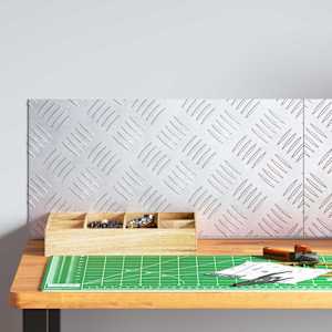 Stopnice Pravokotna 2 pcs srebrna 50 x 25 cm Aluminij