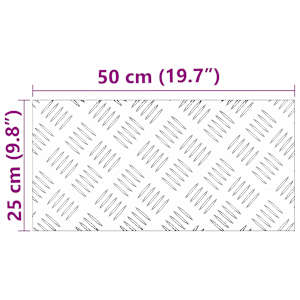 Schodové nášlapy Obdélníkový 4 pcs Stříbrná 50 x 25 cm Hliník - obrázek 9