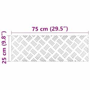 Schodové nášlapy Obdélníkový 4 pcs Stříbrná 75 x 25 cm Hliník - obrázek 8