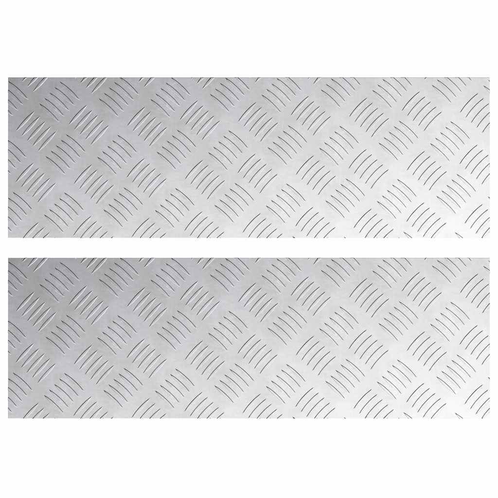 Thumbnail - vidaXL Aluminium-Riffelbleche 2 Stk. Rutschfest 75x25 cm