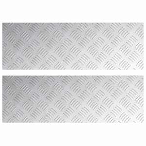 Schodové nášlapy Obdélníkový 2 pcs Stříbrná 75 x 25 cm Hliník - obrázek 2