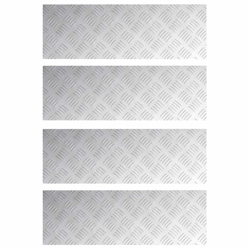 Thumbnail - vidaXL Aluminium-Riffelbleche 4 Stk. Rutschfest 75x25 cm