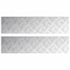 vidaXL Astme katte 2 tk 100 x 25 cm H&otilde;bedane Alumiinium Ristk&uuml;lik