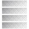 vidaXL Astme katte 4 tk 100 x 25 cm H&otilde;bedane Alumiinium Ristk&uuml;lik