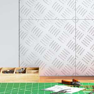 Stopnice Kvadrat 4 pcs srebrna 30 x 30 cm Aluminij