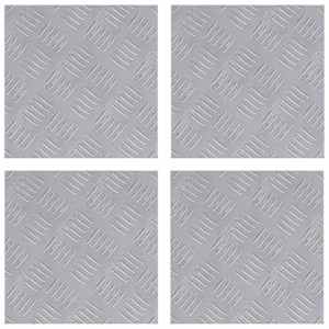 Schodové nášlapy Čtvercový 4 pcs Stříbrná 30 x 30 cm Hliník - obrázek 2