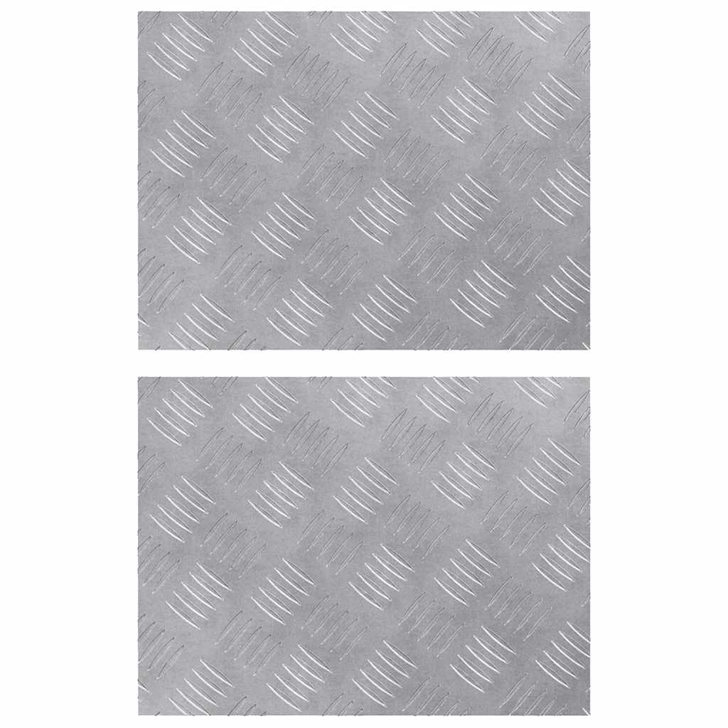 vidaXL Plăci striate antiderapante, 2 buc., 40x30 cm, aluminiu