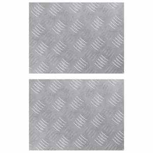 Stopnice Pravokotna 2 pcs srebrna 40 x 30 cm Aluminij