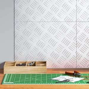 Stopnice Pravokotna 4 pcs srebrna 40 x 30 cm Aluminij