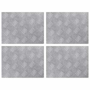 Schodové nášlapy Obdélníkový 4 pcs Stříbrná 40 x 30 cm Hliník - obrázek 2