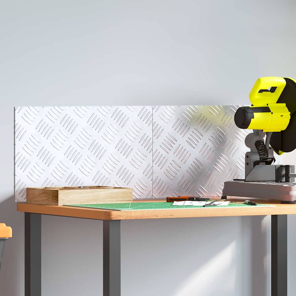 Checker Plaat 2 pcs Zilver 50 x 30 cm Aluminium image 1