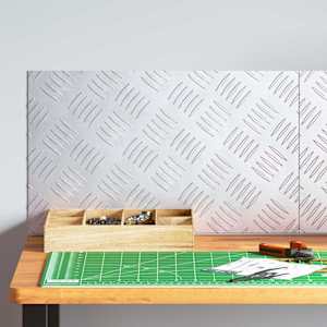 Stopnice Pravokotna 2 pcs srebrna 50 x 30 cm Aluminij