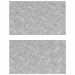 Schodové nášlapy Obdélníkový 2 pcs Stříbrná 50 x 30 cm Hliník - obrázek 2