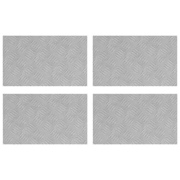 vidaXL Astme katte 4 tk 50 x 30 cm H&otilde;bedane Alumiinium Ristk&uuml;lik