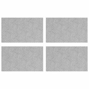 Schodové nášlapy Obdélníkový 4 pcs Stříbrná 50 x 30 cm Hliník - obrázek 2