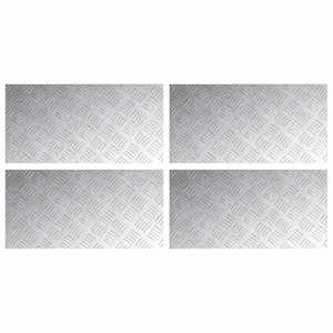 Schodové nášlapy Obdélníkový 4 pcs Stříbrná 60 x 30 cm Hliník - obrázek 2